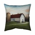 Begin Home Decor 26 x 26 in. White Barn-Double Sided Print Indoor Pillow 5541-2626-AR16